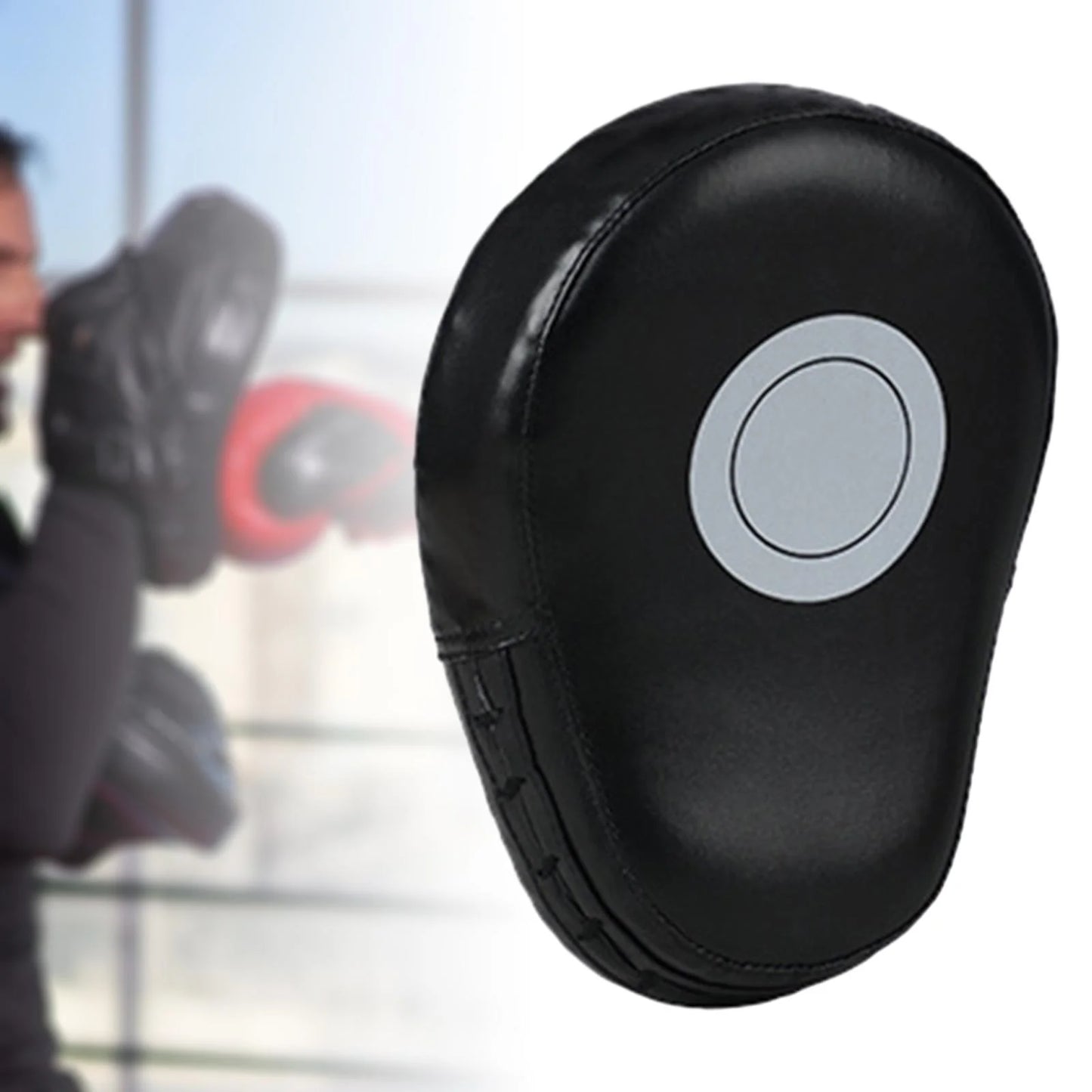 Almohadilla de entrenamiento para boxeo, curva, con enfoque, para golpear, color negro