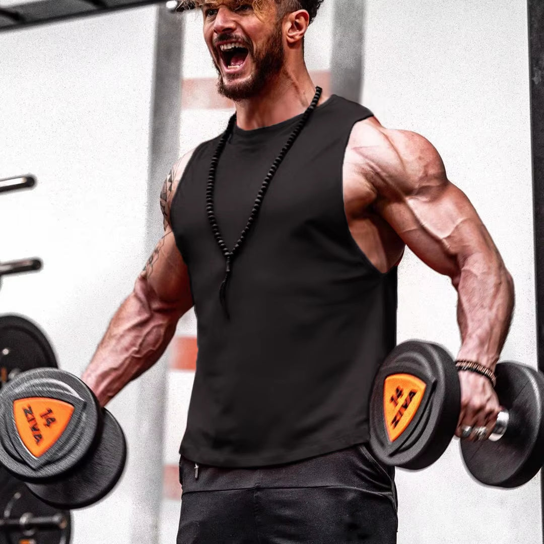 Camiseta sin mangas de verano para hombre, camisetas de entrenamiento de culturismo, camiseta lisa sin mangas, ropa deportiva informal