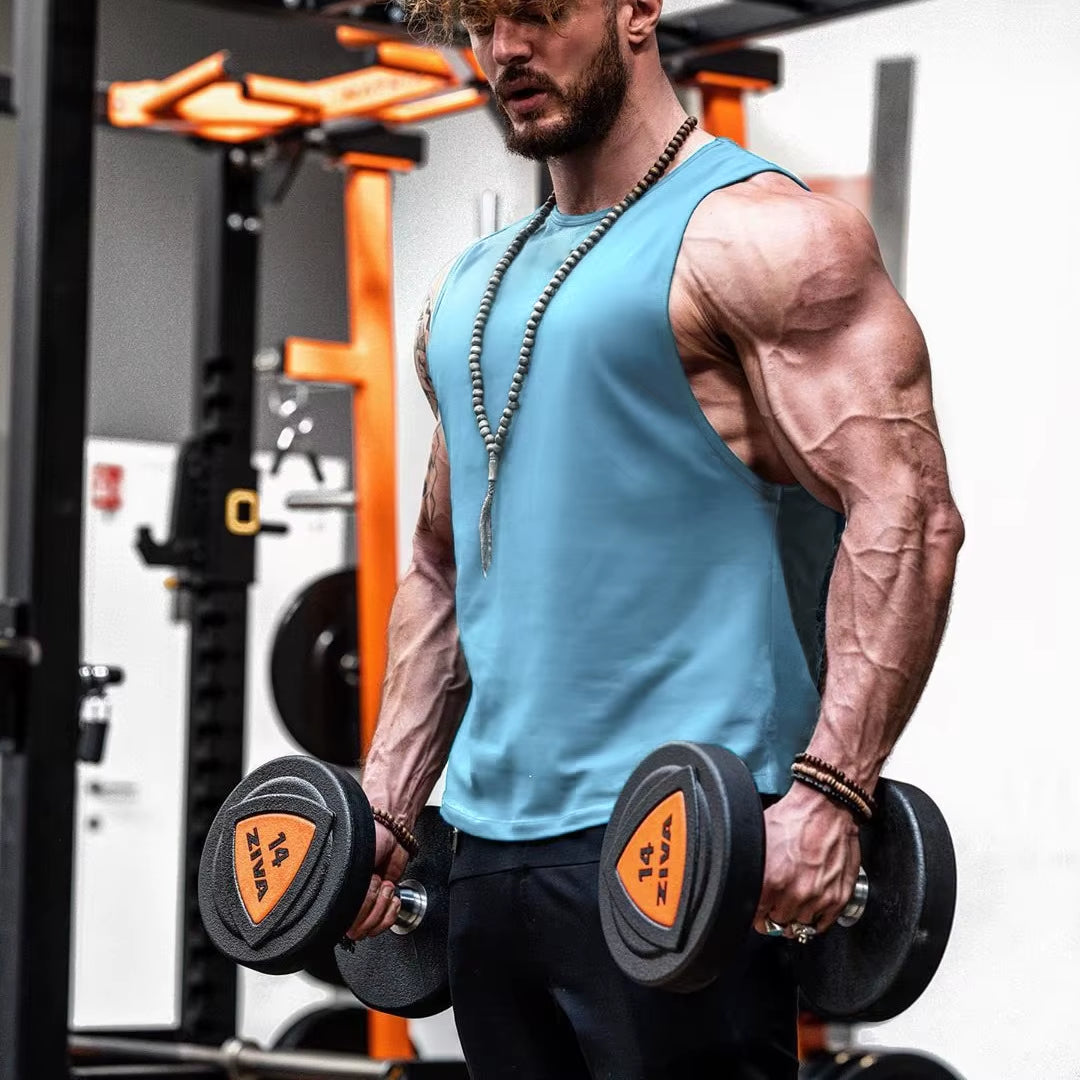 Camiseta sin mangas de verano para hombre, camisetas de entrenamiento de culturismo, camiseta lisa sin mangas, ropa deportiva informal