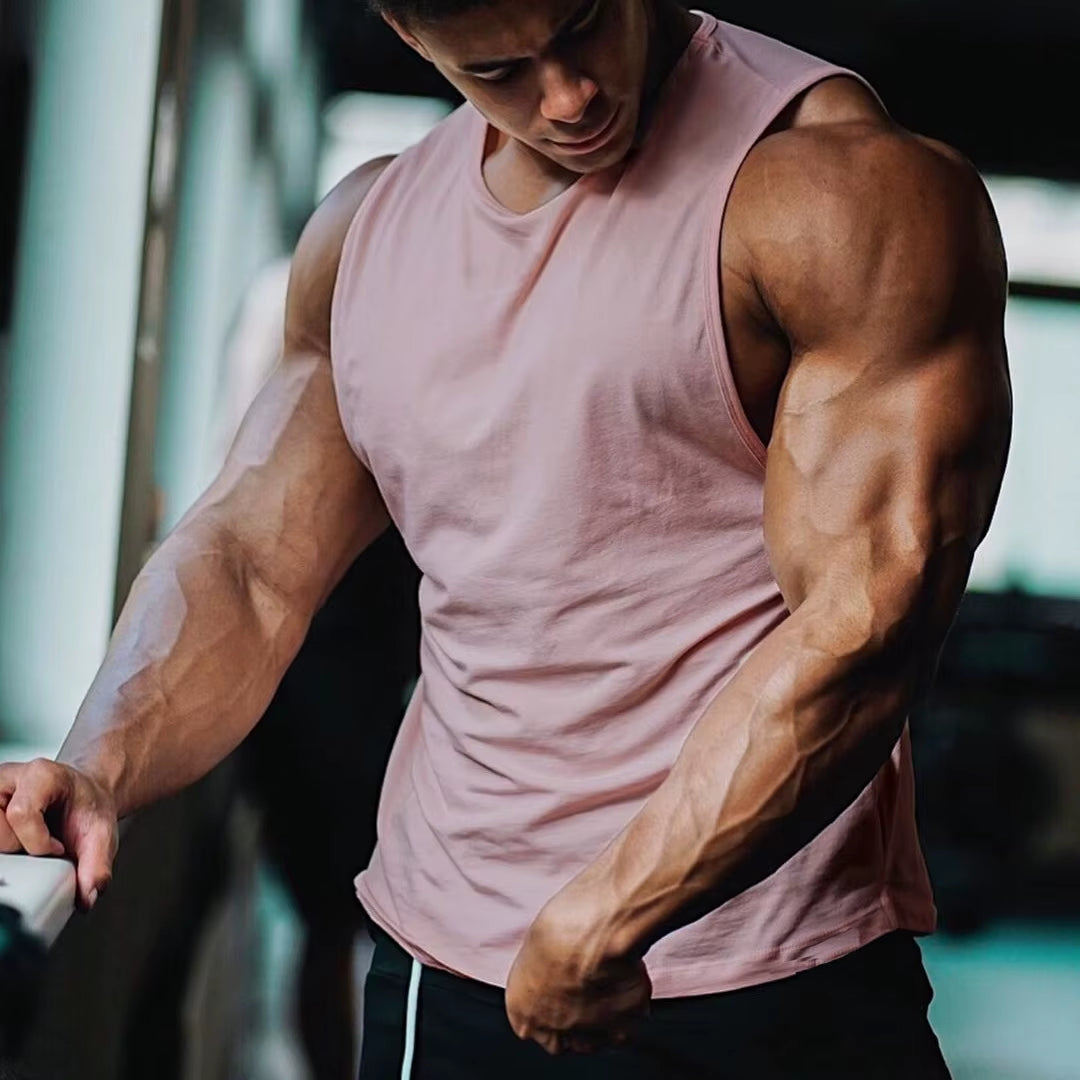 Camiseta sin mangas de verano para hombre, camisetas de entrenamiento de culturismo, camiseta lisa sin mangas, ropa deportiva informal