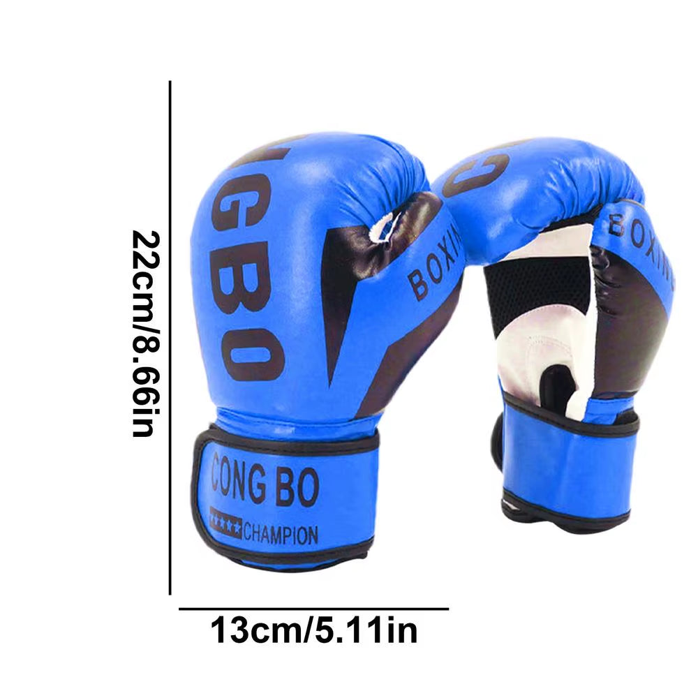 1 par de manoplas de boxeo de cuero suave para entrenamiento de boxeo, kickboxing, muay thai, para niños.