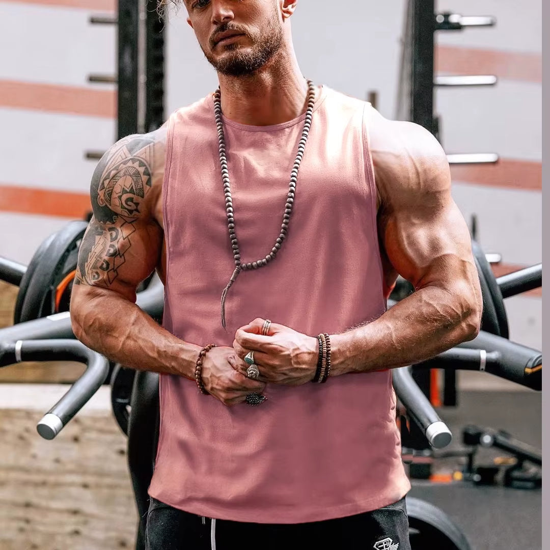 Camiseta sin mangas de verano para hombre, camisetas de entrenamiento de culturismo, camiseta lisa sin mangas, ropa deportiva informal