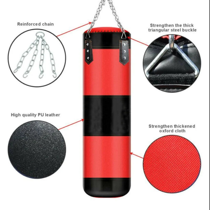 Saco de boxeo colgante para niños, ideal para entrenamiento de velocidad, gimnasio, con guantes y accesorios.