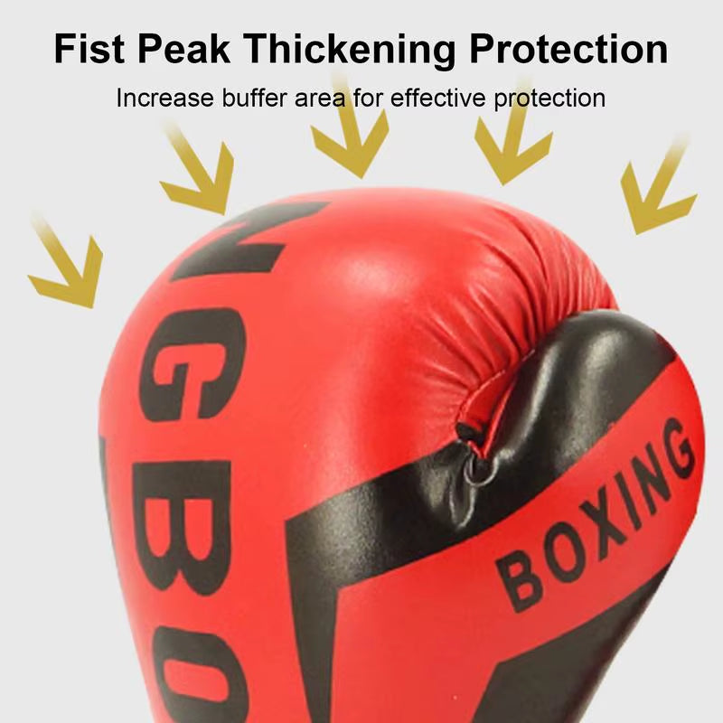 1 par de manoplas de boxeo de cuero suave para entrenamiento de boxeo, kickboxing, muay thai, para niños.