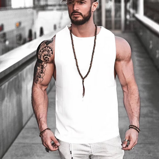 Camiseta sin mangas de verano para hombre, camisetas de entrenamiento de culturismo, camiseta lisa sin mangas, ropa deportiva informal