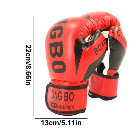 1 par de manoplas de boxeo de cuero suave para entrenamiento de boxeo, kickboxing, muay thai, para niños.